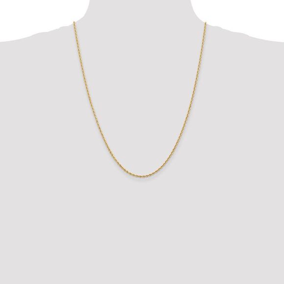 2mm, 14k Yellow Gold, D/C Quadruple Rope Chain Necklace, 24 Inch